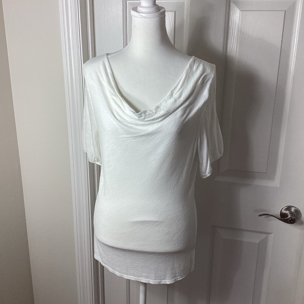 The Limited White Cowl Neck Blouse Sz 4